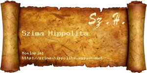 Szima Hippolita névjegykártya